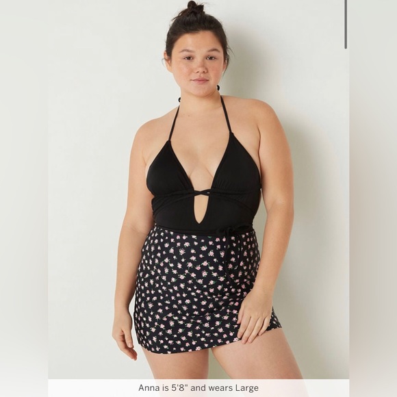 🆕 PINK VICTORIA’S SECRET SWIM COVER-UP MINI SKIRT LARGE 12-14 - Picture 2 of 11